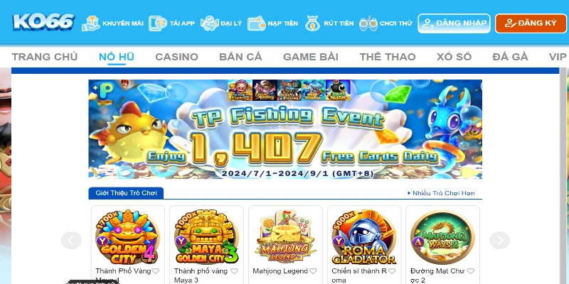 KO66 nổi bật với giao diện web đẹp mắt dễ thao tác