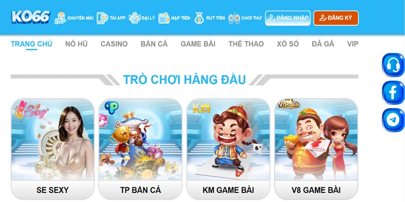KO66 liên tục cập nhật, phát triển kho game hoành tráng