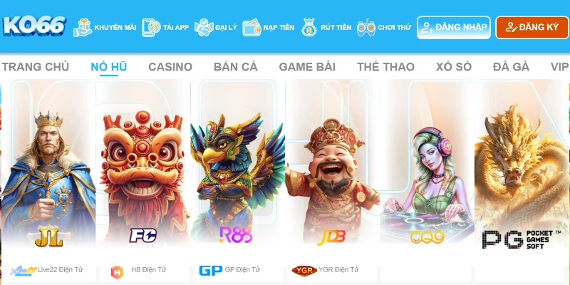 Trò chơi nổ hũ đang trở thành tâm điểm tại KO66 hiện nay